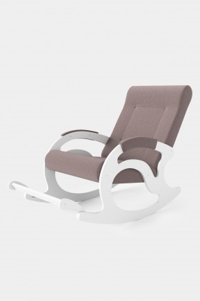 Кресло-качалка Тироль 12-Т-КМ (ткань/белые) КОФЕ С МОЛОКОМ в Южноуральске - yuzhnouralsk.mebel24.online | фото 2