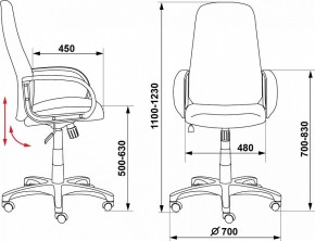 Кресло компьютерное Бюрократ Ch-808AXSN серое в Южноуральске - yuzhnouralsk.mebel24.online | фото 6