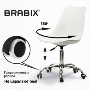 Кресло стул BRABIX "Eames MG-310 CH", хром, пластик белый, экокожа белая, 532923 в Южноуральске - yuzhnouralsk.mebel24.online | фото 7