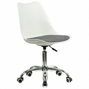 Кресло стул BRABIX "Eames MG-310 CH", хром, пластик белый, ткань серая, 532924 в Южноуральске - yuzhnouralsk.mebel24.online | фото 2