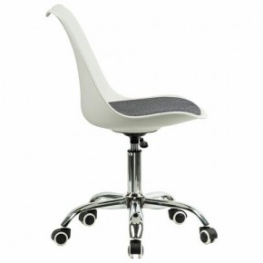 Кресло стул BRABIX "Eames MG-310 CH", хром, пластик белый, ткань серая, 532924 в Южноуральске - yuzhnouralsk.mebel24.online | фото 3