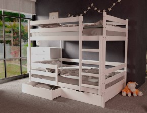 Кровать двухъярусная без крыши 80*190 Белый в Южноуральске - yuzhnouralsk.mebel24.online | фото