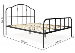 Кровать Милена 140х200 черная в Южноуральске - yuzhnouralsk.mebel24.online | фото