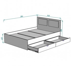 Кровать Ольга L41 (1400) 2 ящика в Южноуральске - yuzhnouralsk.mebel24.online | фото 2