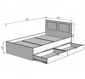Кровать Ольга L45 (1200) 2 ящика в Южноуральске - yuzhnouralsk.mebel24.online | фото 2
