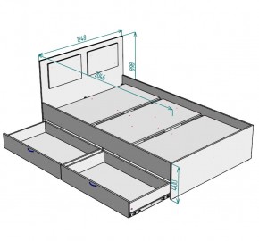 Кровать Ольга L46 (1200) 2 ящика в Южноуральске - yuzhnouralsk.mebel24.online | фото 2