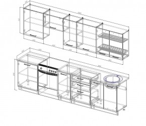 Кухонный гарнитур Бланка 3000 (Стол. 38мм) в Южноуральске - yuzhnouralsk.mebel24.online | фото 2