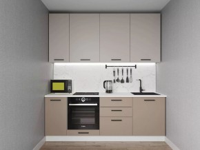 Кухонный гарнитур Каппучино 2200 h950 (Стол. 38мм) в Южноуральске - yuzhnouralsk.mebel24.online | фото
