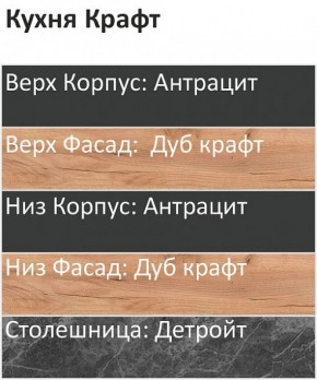Кухонный гарнитур Крафт 2200 (Стол. 26мм) в Южноуральске - yuzhnouralsk.mebel24.online | фото 3