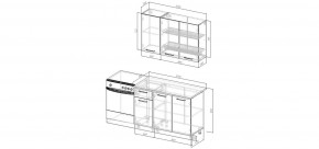 Кухонный гарнитур Ниагара 1200 (Стол. 38мм) в Южноуральске - yuzhnouralsk.mebel24.online | фото 2