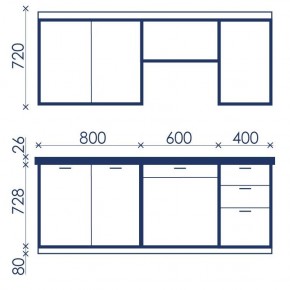 Кухонный гарнитур Ольвия-6 (1.8м) в Южноуральске - yuzhnouralsk.mebel24.online | фото 4
