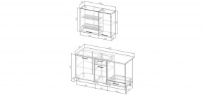 Кухонный гарнитур Смоки 1600 (Стол. 38мм) в Южноуральске - yuzhnouralsk.mebel24.online | фото 2