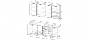 Кухонный гарнитур Смоки 2200 h950 (Стол. 26мм) в Южноуральске - yuzhnouralsk.mebel24.online | фото 2