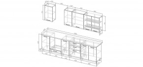 Кухонный гарнитур Смоки 2800 (Стол. 38 мм) в Южноуральске - yuzhnouralsk.mebel24.online | фото 2