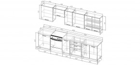 Кухонный гарнитур Смоки 3000 (Стол. 38 мм) в Южноуральске - yuzhnouralsk.mebel24.online | фото 2