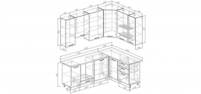 Кухонный гарнитур Старое Дерево 2200*1600 h950 (Стол. 26мм) в Южноуральске - yuzhnouralsk.mebel24.online | фото 2