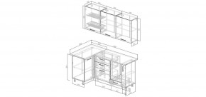 Кухонный гарнитур угловой Смоки 1000*1800 (Стол. 38 мм) в Южноуральске - yuzhnouralsk.mebel24.online | фото 2