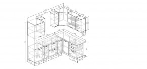 Кухонный гарнитур угловой Смоки 2400*1600 (Стол. 38мм) в Южноуральске - yuzhnouralsk.mebel24.online | фото 2