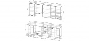 Кухонный гарнитур Умбра 2400 h950 (Стол. 38мм) в Южноуральске - yuzhnouralsk.mebel24.online | фото 2