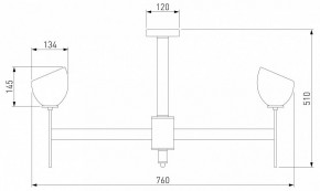Люстра на штанге Eurosvet Arrista 60130/8 латунь Smart в Южноуральске - yuzhnouralsk.mebel24.online | фото 2