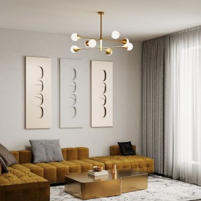 Люстра на штанге Eurosvet Calyx 60168/8 латунь в Южноуральске - yuzhnouralsk.mebel24.online | фото 4