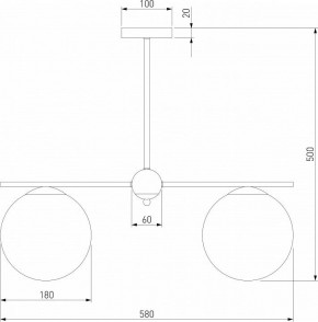 Люстра на штанге Eurosvet Marbella 60147/3 черный в Южноуральске - yuzhnouralsk.mebel24.online | фото 3