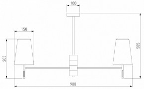 Люстра на штанге Eurosvet Milazzo 60137/8 золото в Южноуральске - yuzhnouralsk.mebel24.online | фото 3