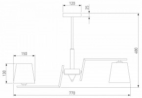 Люстра на штанге Eurosvet Ozark 60149/8 латунь в Южноуральске - yuzhnouralsk.mebel24.online | фото 3