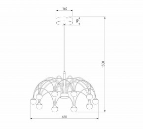Люстра на штанге Eurosvet Ragno 90030/10 LED золото в Южноуральске - yuzhnouralsk.mebel24.online | фото 5