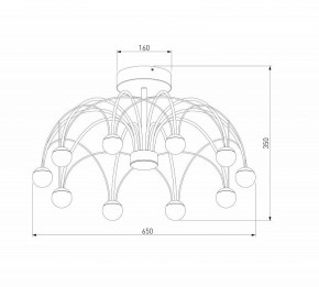 Люстра на штанге Eurosvet Ragno 90031/10 LED золото в Южноуральске - yuzhnouralsk.mebel24.online | фото 5