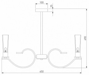Люстра на штанге Eurosvet Rosher 60141/6 хром в Южноуральске - yuzhnouralsk.mebel24.online | фото 2
