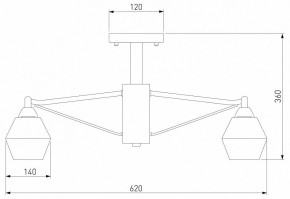 Люстра на штанге Eurosvet Takara 70135/5 кофе в Южноуральске - yuzhnouralsk.mebel24.online | фото 2