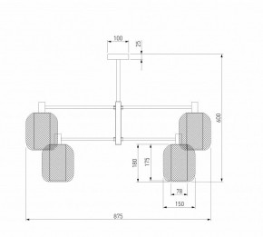 Люстра на штанге Eurosvet Voile 30192/8 золото в Южноуральске - yuzhnouralsk.mebel24.online | фото 4