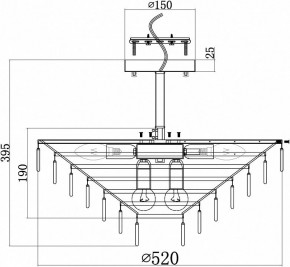 Люстра на штанге Maytoni Mazzo MOD130CL-11G в Южноуральске - yuzhnouralsk.mebel24.online | фото 5