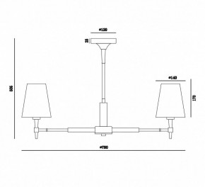 Люстра на штанге Maytoni Zaragoza H001CL-05BS в Южноуральске - yuzhnouralsk.mebel24.online | фото 6