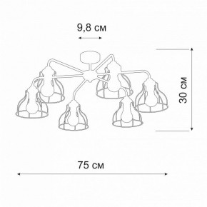 Люстра на штанге Vitaluce V3102 V3102-1/6PL в Южноуральске - yuzhnouralsk.mebel24.online | фото 2