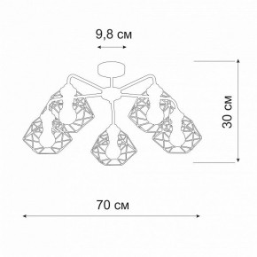 Люстра на штанге Vitaluce V4258 V4258-0/5PL в Южноуральске - yuzhnouralsk.mebel24.online | фото 2