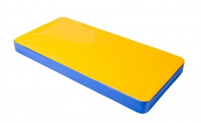 Мат гимнастический 1х0,5х0,08м цв. синий-желтый в Южноуральске - yuzhnouralsk.mebel24.online | фото
