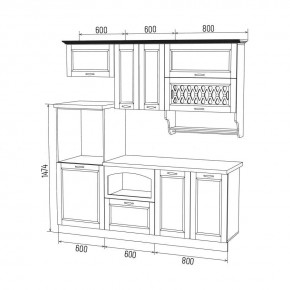 МИЛАНО Кухонный гарнитур 2,0 м Компоновка №3 в Южноуральске - yuzhnouralsk.mebel24.online | фото 6