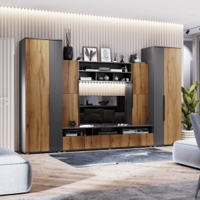 МОНИКА Гостиная 3400 (темно серый) в Южноуральске - yuzhnouralsk.mebel24.online | фото 1