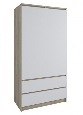 МОРИ МШ 900.1 Шкаф с 2-мя дв. и 2-мя ящ. (Дуб Сонома/Белый) в Южноуральске - yuzhnouralsk.mebel24.online | фото 1