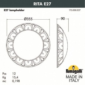 Накладной светильник Fumagalli Rita 1T3.000.000.AYE27 в Южноуральске - yuzhnouralsk.mebel24.online | фото 2