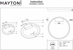Накладной светильник Maytoni Rim MOD058CL-L50W3K в Южноуральске - yuzhnouralsk.mebel24.online | фото 5