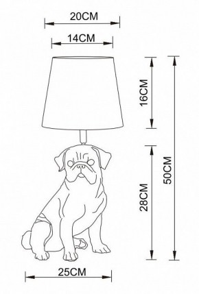 Настольная лампа декоративная Arte Lamp Bobby A1512LT-1WH в Южноуральске - yuzhnouralsk.mebel24.online | фото 2