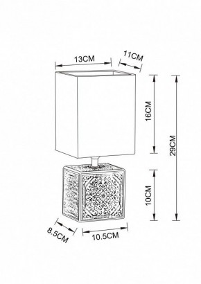 Настольная лампа декоративная Arte Lamp Fiori A4429LT-1BA в Южноуральске - yuzhnouralsk.mebel24.online | фото 3