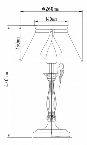 Настольная лампа декоративная Maytoni Bird ARM013-11-W в Южноуральске - yuzhnouralsk.mebel24.online | фото 5