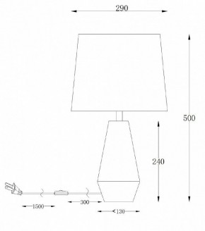 Настольная лампа декоративная Maytoni Calvin Table Z181-TL-01-B в Южноуральске - yuzhnouralsk.mebel24.online | фото 2