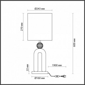 Настольная лампа декоративная Odeon Light Bagel 5410/1T в Южноуральске - yuzhnouralsk.mebel24.online | фото 4