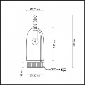 Настольная лампа декоративная Odeon Light Bell 4892/1T в Южноуральске - yuzhnouralsk.mebel24.online | фото 6