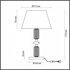 Настольная лампа декоративная Odeon Light Candy 4861/1TA в Южноуральске - yuzhnouralsk.mebel24.online | фото 4